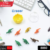 8860 Dinosaur Shaped Erasers Animal Erasers for Kids, Dinosaur Erasers Puzzle 3D Eraser, Mini Eraser Dinosaur Toys, Desk Pets for Students Classroom Prizes Class Rewards Party Favors (7 Pc Set)