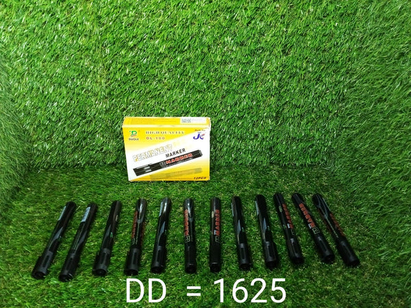 1625 Black Permanent Markers for White Board (Pack of 12) DeoDap