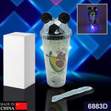 6883D LED Light Unicorn Kids water sipper " Water Sipper For Boys (1 pcs) Space Water Sipper for Kids - BPA-Free, Leak-Proof, and Easy to Clean- School and Outdoor for Kids & Boys Birthday Return Gifts