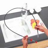 1632 Metal Wire Brush Hand Kitchen Sink Cleaning Hook Sewer Dredging Device - DeoDap