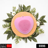 6996 Waterproof Face Wash Brush, Face Scrubber Facial Cleansing Brush Exfoliating Silicone Face Hot Compress Scrubber Cleaning, for Deep Skin Care Heart Shaped, for Women for Home