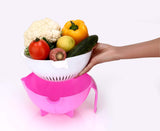 2214 Multifunctional Vegetable Fruits Cutter Shredder with Rotating Drain Basket - DeoDap