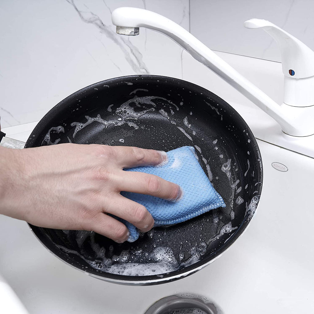 5PCS Scrub Sponges for Dishes Non-Scratch Microfiber Sponge Non Stick Pot  Cleaning Sponges Kitchen Tools Wash Pot Gadgets
